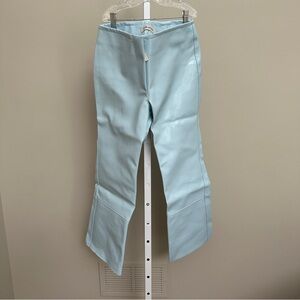 MILKWHITE FAUX LEATHER PANTS SIZE S